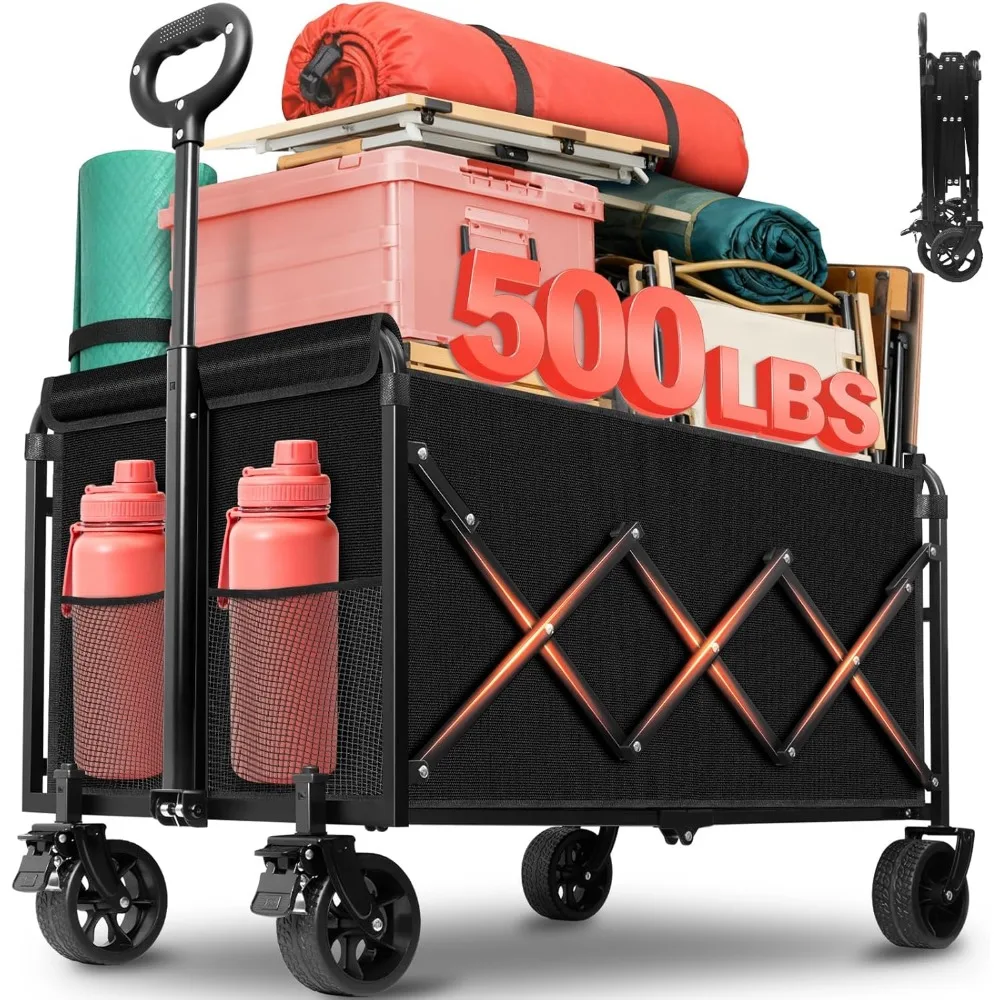 Foldable Extra Large Wagon Cart 500 lbs Capacity 34 Inch Heavy Duty Utility Cart for Beach Camping Shopping
Foldable Extra Large Wagon Cart 500 lbs Capacity 34 Inch Heavy Duty Utility Cart for Beach Camping Shopping