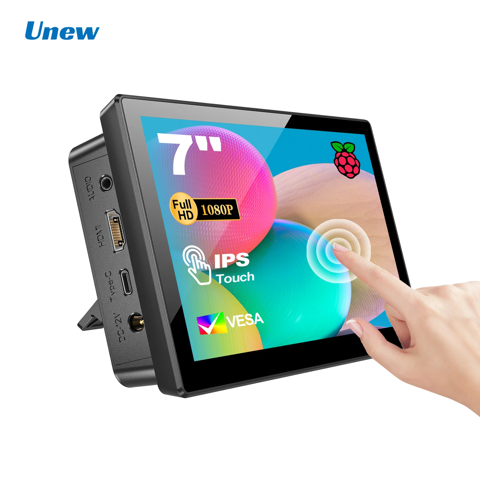 Unew 7" Raspberry Pi Touch Monitor 1920x1080 60Hz HDMI Speaker Fan for Raspi 5 4 3 Orange Pi
Unew 7" Raspberry Pi Touch Monitor 1920x1080 60Hz HDMI Speaker Fan for Raspi 5 4 3 Orange Pi
