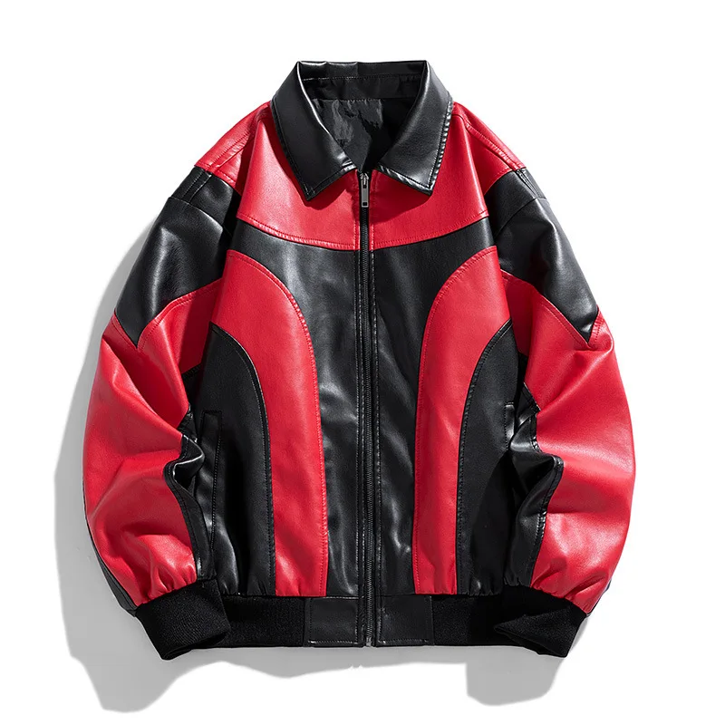 New Fashion Men Streetwear Motorcycle Leather Jackets Man Splicing Loose Casual PU Leather Coats Quality Male Thin Jackets XXL
New Fashion Men Streetwear Motorcycle Leather Jackets Man Splicing Loose Casual PU Leather Coats Quality Male Thin Jackets XXL