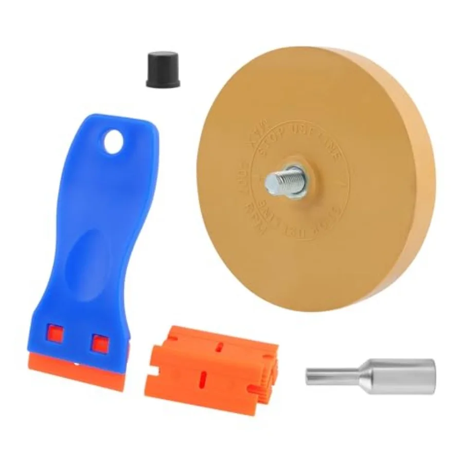 Car Eraser Wheel for Drill, Decal Remover Wheel Kit with Plastic Scraper for Quick Sticker Remover, Decal Remover, Rubber Wheel
Car Eraser Wheel for Drill, Decal Remover Wheel Kit with Plastic Scraper for Quick Sticker Remover, Decal Remover, Rubber Wheel