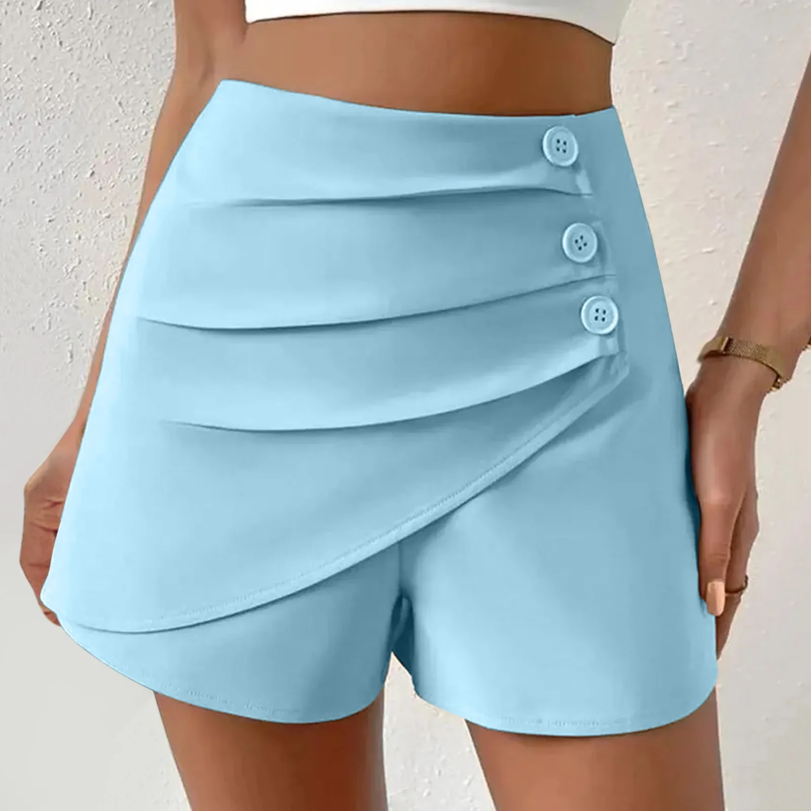 Suit Shorts For Shorts Casual Women'S Cotton High Waist Casual Loose Buttoned Shorts Breathable Short Bottoms Office Lady Chic
Suit Shorts For Shorts Casual Women'S Cotton High Waist Casual Loose Buttoned Shorts Breathable Short Bottoms Office Lady Chic