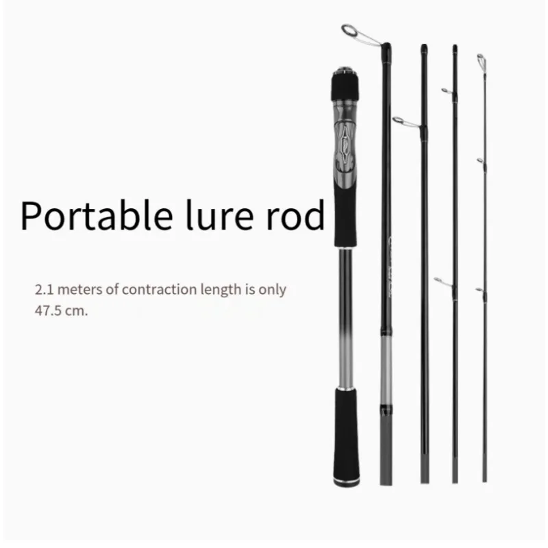 Portable Integrated Handle Guide Rod, 2.1/2.4m 5-Section Rotatable Carbon Fishing Rod for Bass Fishing
Portable Integrated Handle Guide Rod, 2.1/2.4m 5-Section Rotatable Carbon Fishing Rod for Bass Fishing