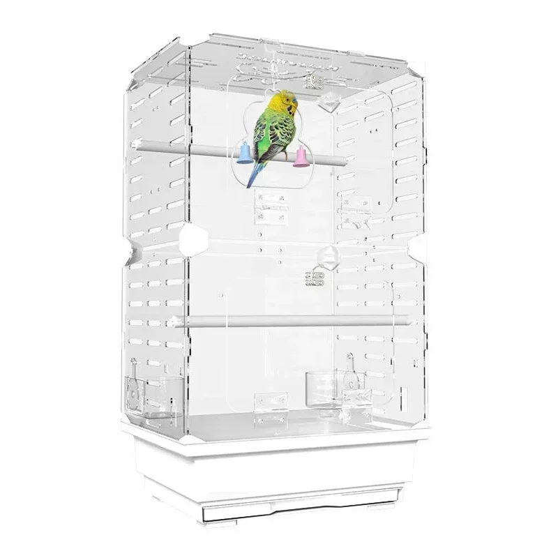 Transparent Birds Cage Foreground Ornamental Bird Cage Standing Bird House Breeding Flying Acrylic Crate Parrot Nest for Home
Transparent Birds Cage Foreground Ornamental Bird Cage Standing Bird House Breeding Flying Acrylic Crate Parrot Nest for Home