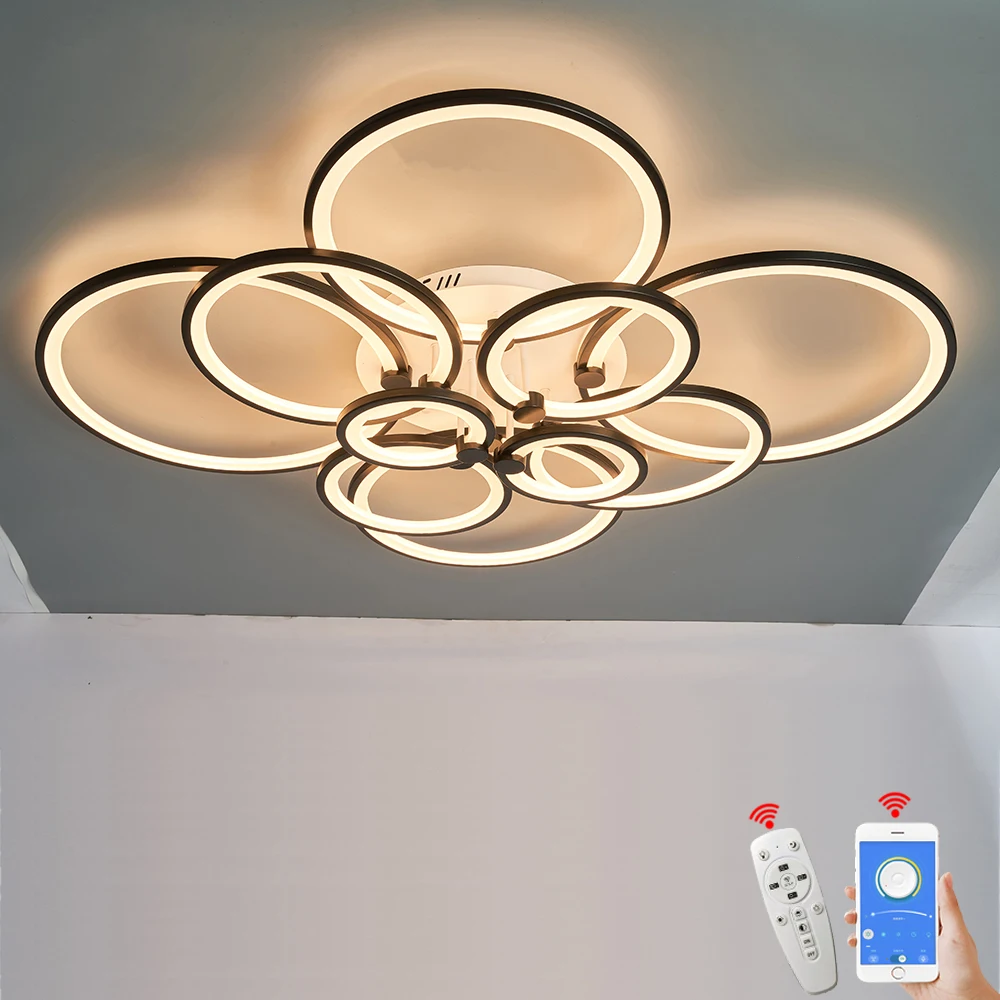 Hot Rings Lights Led Chandelier Lighting Lamp Bedroom Living Room decoration home decor lamp Modern Chandeliers Ceiling Fixtures
Hot Rings Lights Led Chandelier Lighting Lamp Bedroom Living Room decoration home decor lamp Modern Chandeliers Ceiling Fixtures