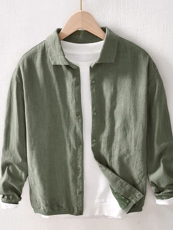 Autumnal Loose Fit Linen Jaet Men's Versatile Large Size Casual Cotton Linen irt Youth Collar Outerwear for Daily Wear
Autumnal Loose Fit Linen Jaet Men's Versatile Large Size Casual Cotton Linen irt Youth Collar Outerwear for Daily Wear