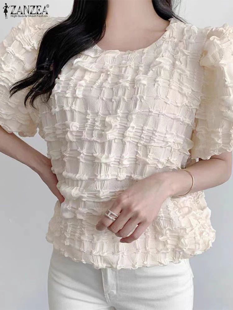 ZANZEA Summer Women Shirts Tunic Tops Elegant Blouses 2025 Fashion Half Puff Sleeve Solid Color Casual Loose Korean Blusas Femme
ZANZEA Summer Women Shirts Tunic Tops Elegant Blouses 2025 Fashion Half Puff Sleeve Solid Color Casual Loose Korean Blusas Femme