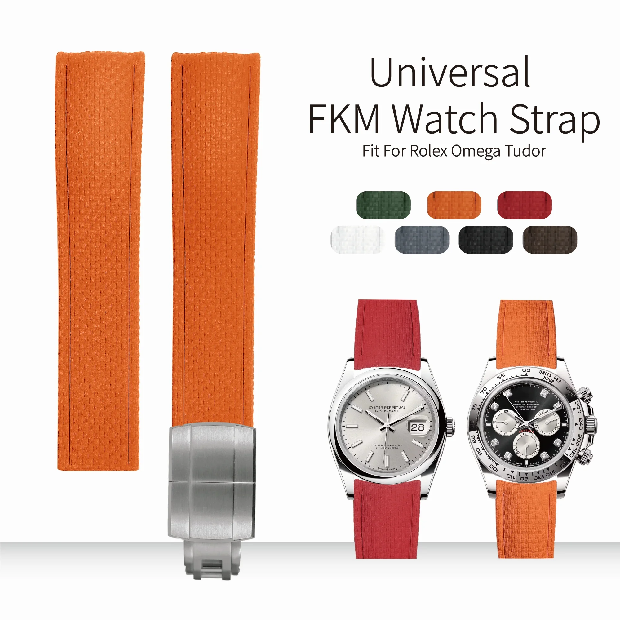 Curved End Rubber WatchBand With New Design Bracelet Folding Buckle FKM Rubber Watch Strap Quick Release 19mm 20mm 21mm 22mm
Curved End Rubber WatchBand With New Design Bracelet Folding Buckle FKM Rubber Watch Strap Quick Release 19mm 20mm 21mm 22mm