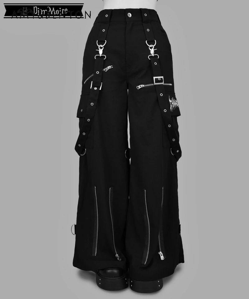 Harajuku Mine Series Dark Embroidery Goth Grey Plaid Wide Leg Pants Punk Style Subculture Pants Street Rock Cargo Pants Women
Harajuku Mine Series Dark Embroidery Goth Grey Plaid Wide Leg Pants Punk Style Subculture Pants Street Rock Cargo Pants Women