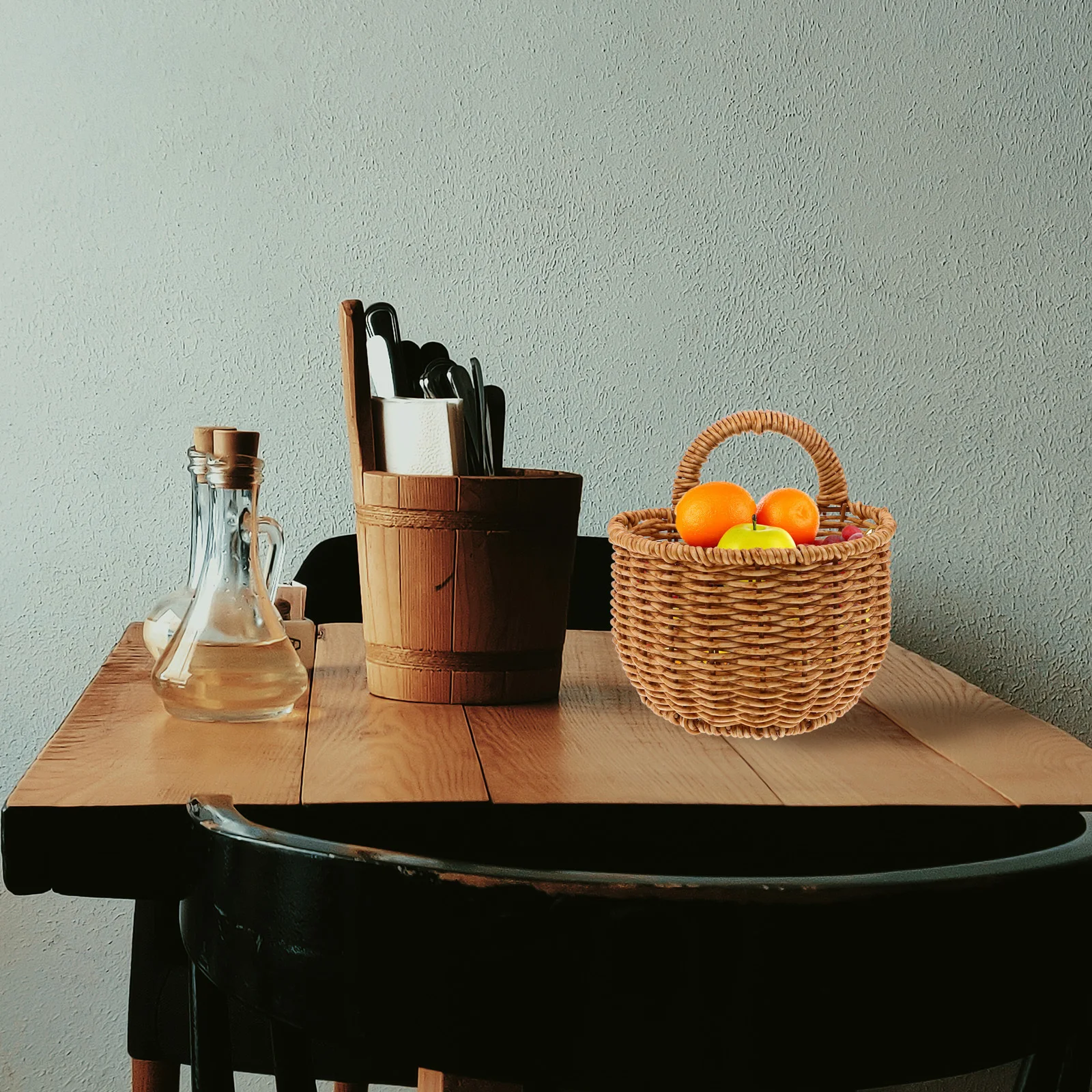 Woven Fruit Plastic Bread Organizer Vegetable Storage Basket Portable Snack Container Kitchen Sundries Holder Natural
Woven Fruit Plastic Bread Organizer Vegetable Storage Basket Portable Snack Container Kitchen Sundries Holder Natural