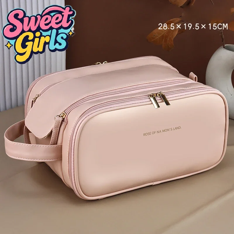 Multifunctional Makeup Bag For Women PU Leather Large Capacity Portable Double Zipper Travel Makeup Toiletries Storage Bag
Multifunctional Makeup Bag For Women PU Leather Large Capacity Portable Double Zipper Travel Makeup Toiletries Storage Bag