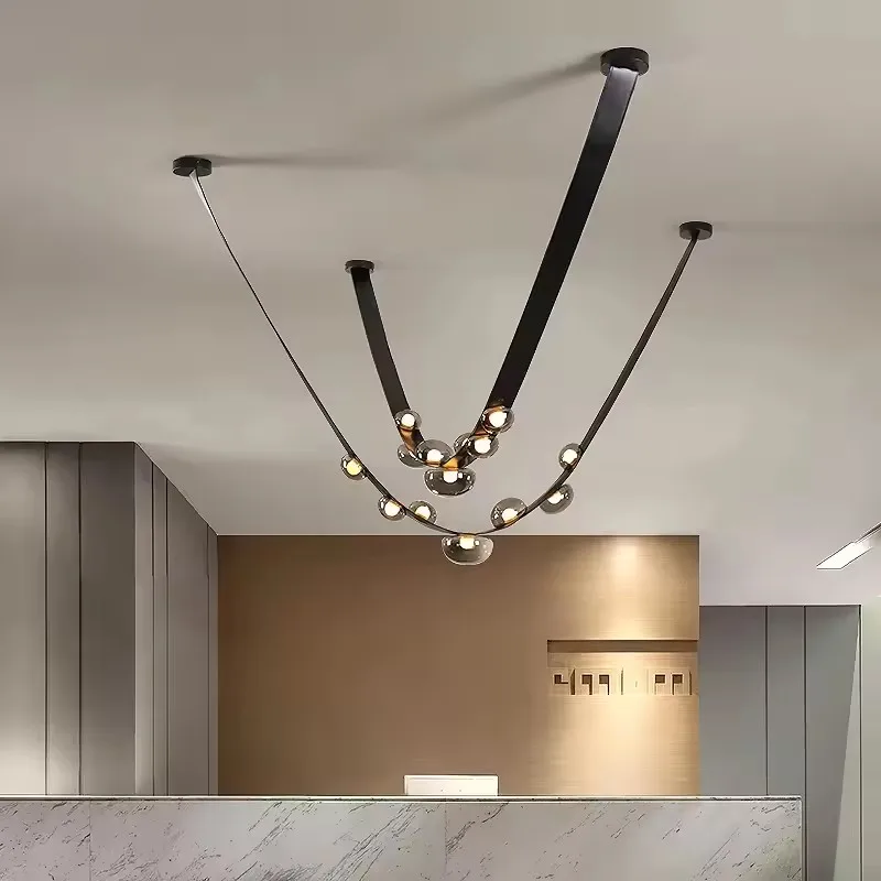 Modern Led Smoke Glass Pendant Light Designer Leather Belt Chandelier Living Room Dining Room Decor Hanging Lamp Indoor Lighting
Modern Led Smoke Glass Pendant Light Designer Leather Belt Chandelier Living Room Dining Room Decor Hanging Lamp Indoor Lighting