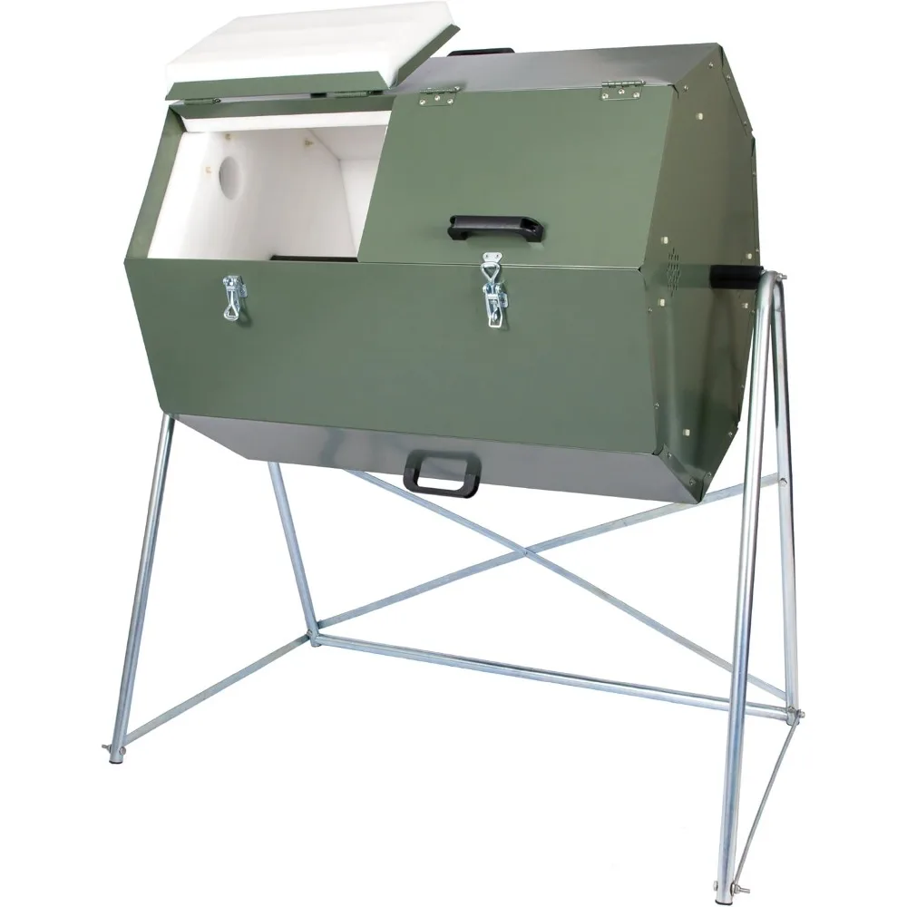 Outdoor Dual Chamber Compost Tumbler - 70 Gallon - Galvanized Steel Construction, Customized
Outdoor Dual Chamber Compost Tumbler - 70 Gallon - Galvanized Steel Construction, Customized