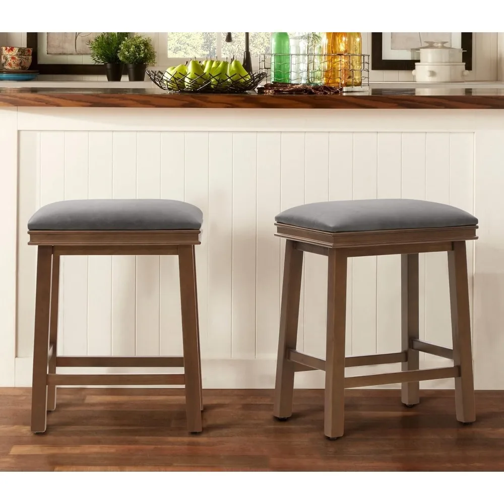 Grey Bar Stools Set of 2 Counter Height for Kitchen Counter Solid Wood Legs with Faux Leather Padded Seat Farmhouse
Grey Bar Stools Set of 2 Counter Height for Kitchen Counter Solid Wood Legs with Faux Leather Padded Seat Farmhouse
