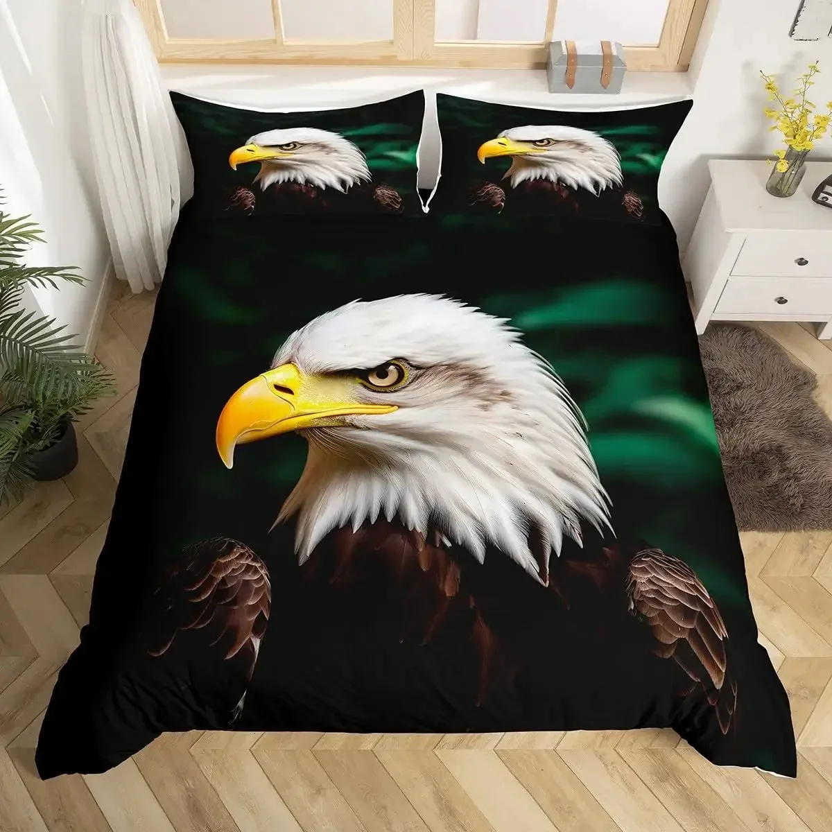 Eagle Duvet Cover Set Queen Size For Adults Animals Pattern Bedding Set Stylish Decorative Bird Comforter Cover
Eagle Duvet Cover Set Queen Size For Adults Animals Pattern Bedding Set Stylish Decorative Bird Comforter Cover