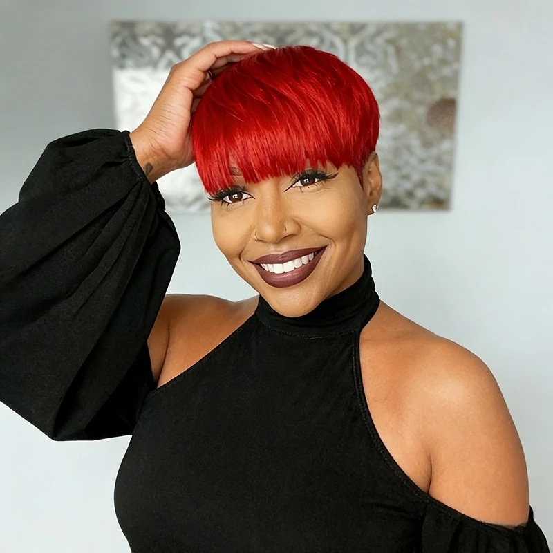 Красные короткие парики из натуральных волос, прямые, машинной работы, для женщин
Красные короткие парики из натуральных волос, прямые, машинной работы, для женщин