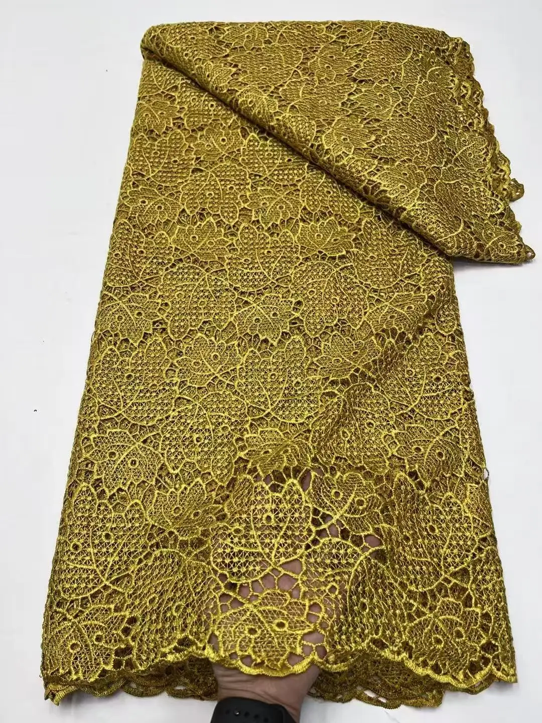 African Guipure Cord Lace Fabric with Sequins 2025 High Quality Nigerian Guipure Cord Lace for Sewing Wedding Dress
African Guipure Cord Lace Fabric with Sequins 2025 High Quality Nigerian Guipure Cord Lace for Sewing Wedding Dress
