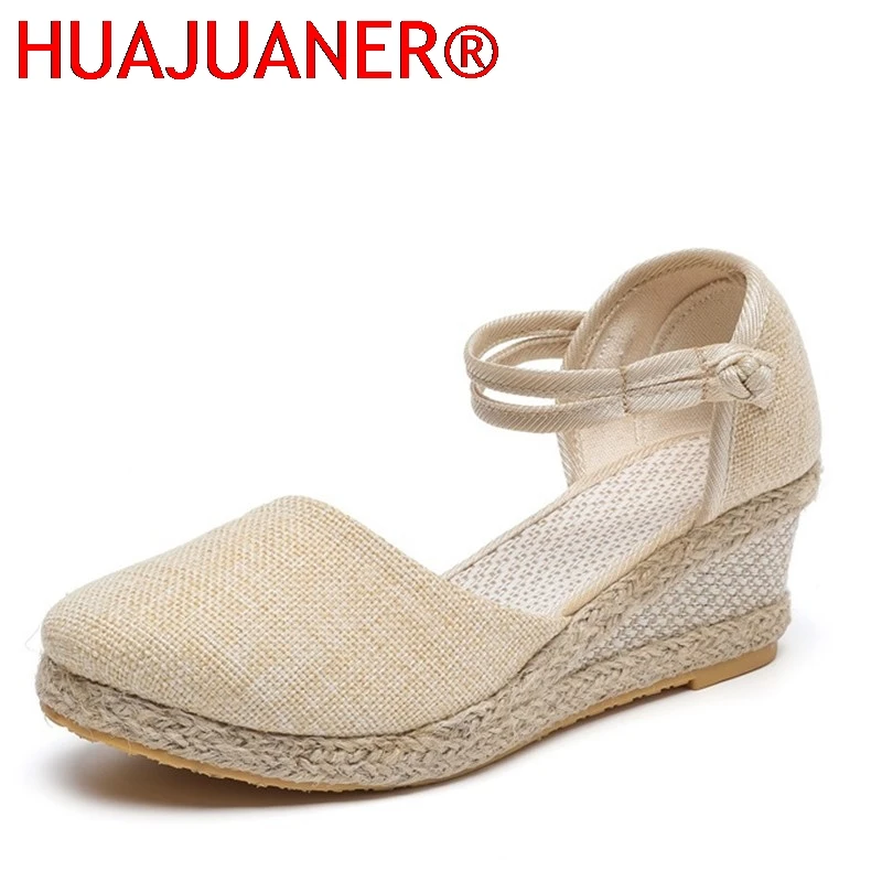 Women's Wedge Ankle Strap Sandals Spring, Summer Boho Style Solid Color Wedge Platform Sandals Woven Walking Shoes for Footwear
Women's Wedge Ankle Strap Sandals Spring, Summer Boho Style Solid Color Wedge Platform Sandals Woven Walking Shoes for Footwear