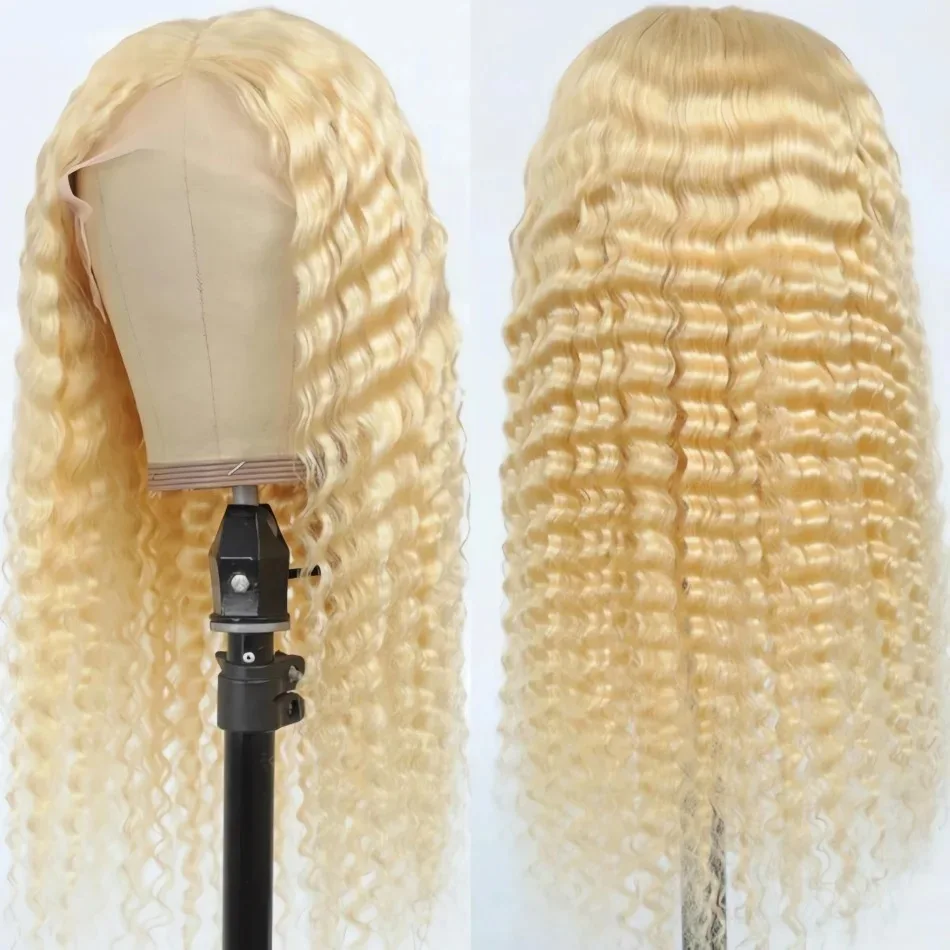 30 Inch Deep Wave 13x4 13x5 Lace Frontal Wig Curly 613 Honey Blonde Lace Front Human Hair Brazilian 200 density For Black Women
30 Inch Deep Wave 13x4 13x5 Lace Frontal Wig Curly 613 Honey Blonde Lace Front Human Hair Brazilian 200 density For Black Women