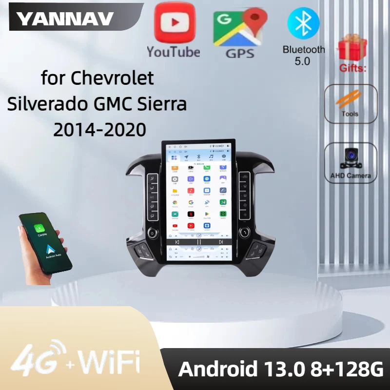 Carplay Screen Autoradio Radio Bluetooth Android Multimedia Monitor for Chevrolet Silverado GMC Sierra 2014-2020 Automotive
Carplay Screen Autoradio Radio Bluetooth Android Multimedia Monitor for Chevrolet Silverado GMC Sierra 2014-2020 Automotive