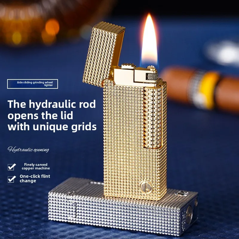 2025 High-end Side-sliding Grinding Wheel Butane Gas Lighter, Beautifully Carved, Fashionable, Narrow Version, Holiday Gift
2025 High-end Side-sliding Grinding Wheel Butane Gas Lighter, Beautifully Carved, Fashionable, Narrow Version, Holiday Gift