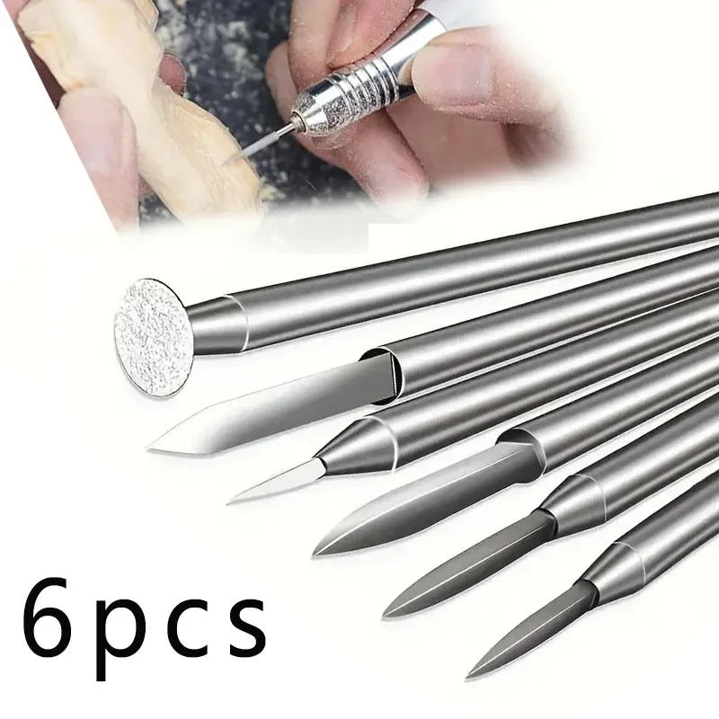 6pc Tungsten Steel Engraving Carving Knife Set Sword Shaped 3.0mm Shank Olive Amber End Mill Router Bit Wood Milling Cutter
6pc Tungsten Steel Engraving Carving Knife Set Sword Shaped 3.0mm Shank Olive Amber End Mill Router Bit Wood Milling Cutter