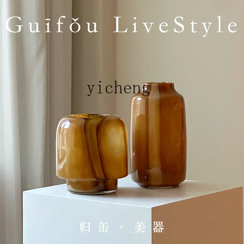 glazed flower ware light luxury water raising fresh vase living room dining table ornament
glazed flower ware light luxury water raising fresh vase living room dining table ornament