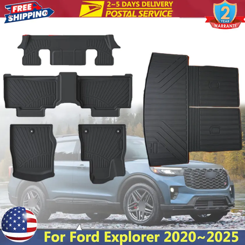 TPE Floor Mats Trunk Cargo Liner & Backrest Mat For Ford Explorer 2020~2025 All Weather Protection Floor Liners Car Trunk Pad
TPE Floor Mats Trunk Cargo Liner & Backrest Mat For Ford Explorer 2020~2025 All Weather Protection Floor Liners Car Trunk Pad