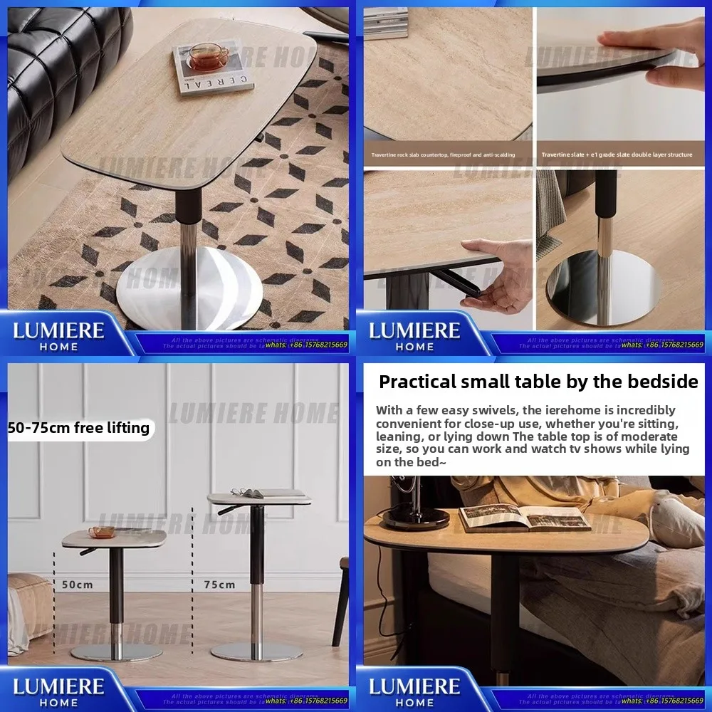 Modern Lift Top Coffee Table with Rotating Marble Surface Faux Leather Sofa Side Table Minimalist Living Room End Table
Modern Lift Top Coffee Table with Rotating Marble Surface Faux Leather Sofa Side Table Minimalist Living Room End Table