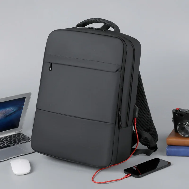 New backpack with USB charging port unisex fashion simple commuter computer bag solid color shoulder travel bag
New backpack with USB charging port unisex fashion simple commuter computer bag solid color shoulder travel bag