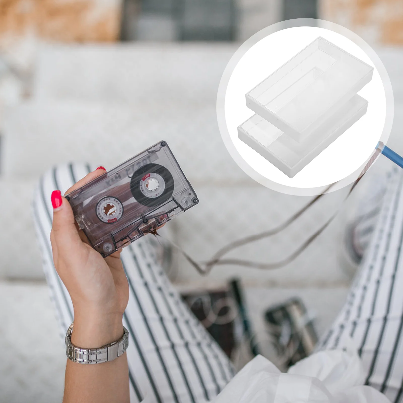 10pcs Cassette Tape Storage Box Retro Vintage Case Blank Tapes ganizer Audio Holder Plastic Crystal Jewelry Container
10pcs Cassette Tape Storage Box Retro Vintage Case Blank Tapes ganizer Audio Holder Plastic Crystal Jewelry Container