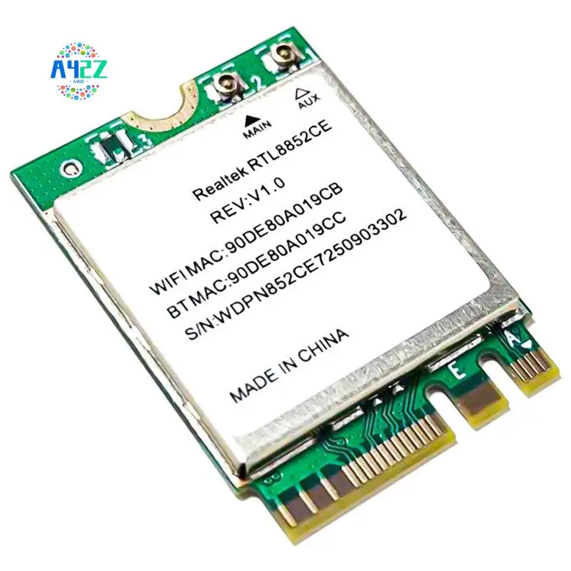 A42Z-Wifi 6E 5400Mbps Network Card RTL8852CE M.2 2230 Bluetooth 5.3 Wireless Adapter Tri Band 2.4G/5G/6Ghz 802.11AX
A42Z-Wifi 6E 5400Mbps Network Card RTL8852CE M.2 2230 Bluetooth 5.3 Wireless Adapter Tri Band 2.4G/5G/6Ghz 802.11AX
