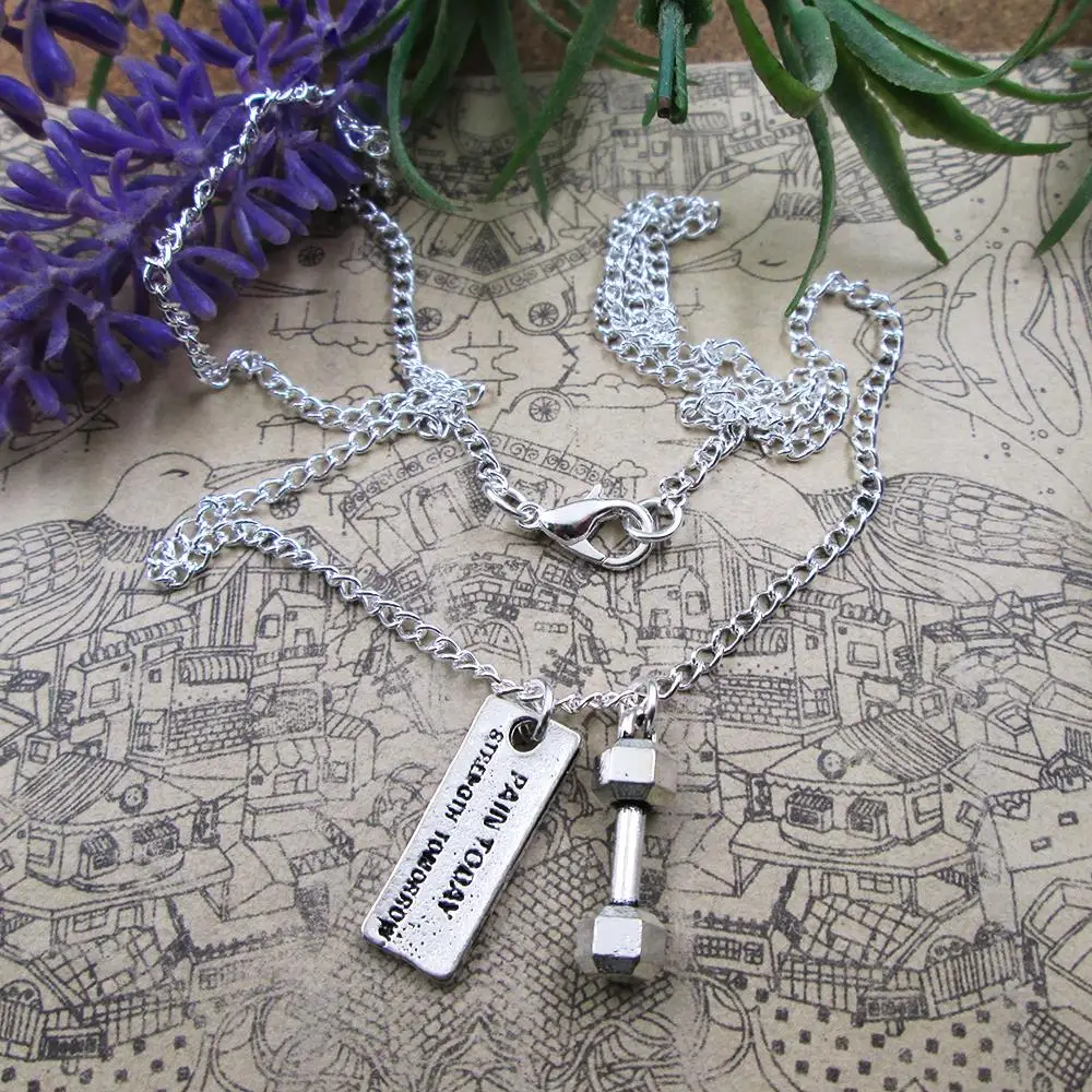 Gym Small Barbell Pain Today Personalized DIY Charm Necklace Unique Handmade Jewelry Gift For Her Custom Trendy Design
Gym Small Barbell Pain Today Personalized DIY Charm Necklace Unique Handmade Jewelry Gift For Her Custom Trendy Design