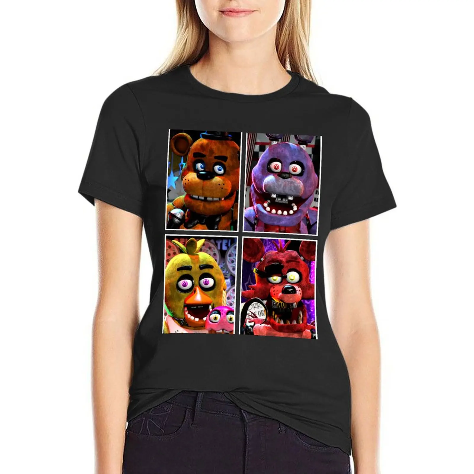 The Fazbear Band T-Shirt Aesthetic clothing vintage clothes animal print shirt for girls cute t-shirts for Women
The Fazbear Band T-Shirt Aesthetic clothing vintage clothes animal print shirt for girls cute t-shirts for Women