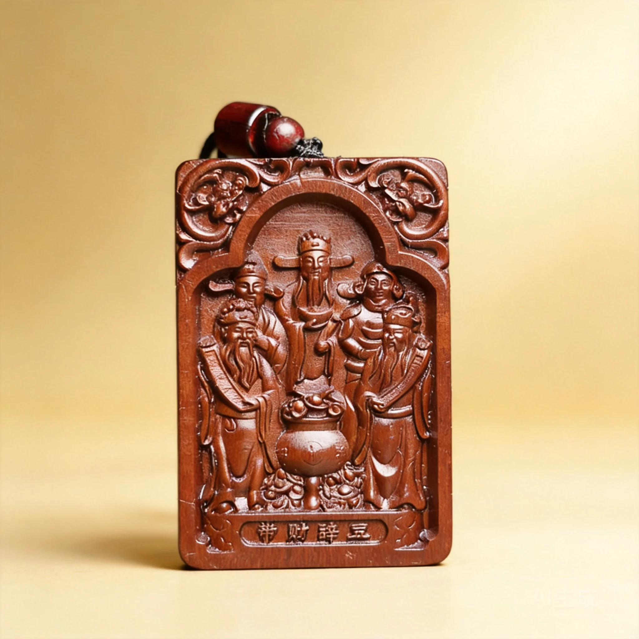 Chinese Traditional Hand Carved Natural Thunder Struck Jujube Wood Five Fortune Gods Pendant Good Luck Wealth Blessing Amulet
Chinese Traditional Hand Carved Natural Thunder Struck Jujube Wood Five Fortune Gods Pendant Good Luck Wealth Blessing Amulet