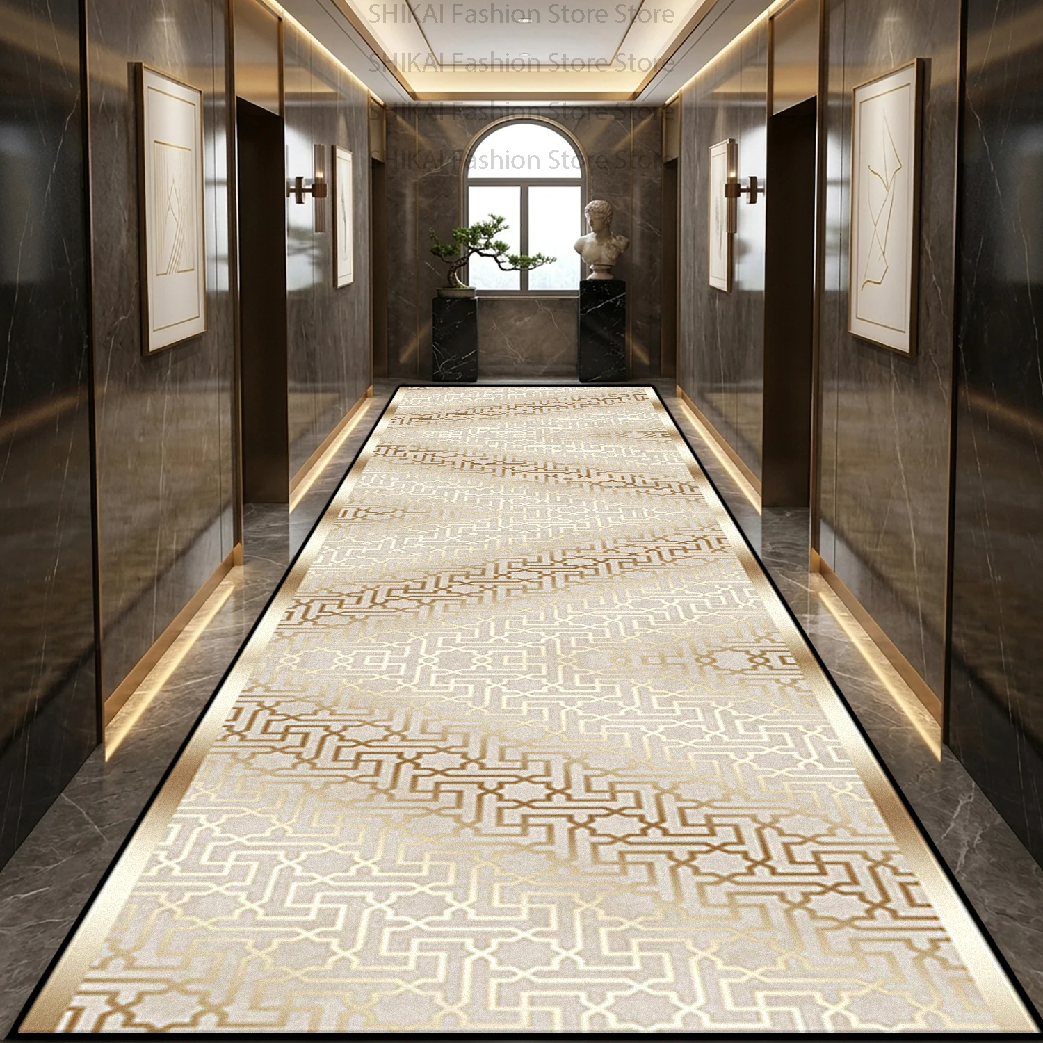 Golden Luxury Minimalist Style Long Corridor Carpet Decoration Wedding Church Antiskid Runner Rug Easy Clean Lint-free Floor Mat
Golden Luxury Minimalist Style Long Corridor Carpet Decoration Wedding Church Antiskid Runner Rug Easy Clean Lint-free Floor Mat