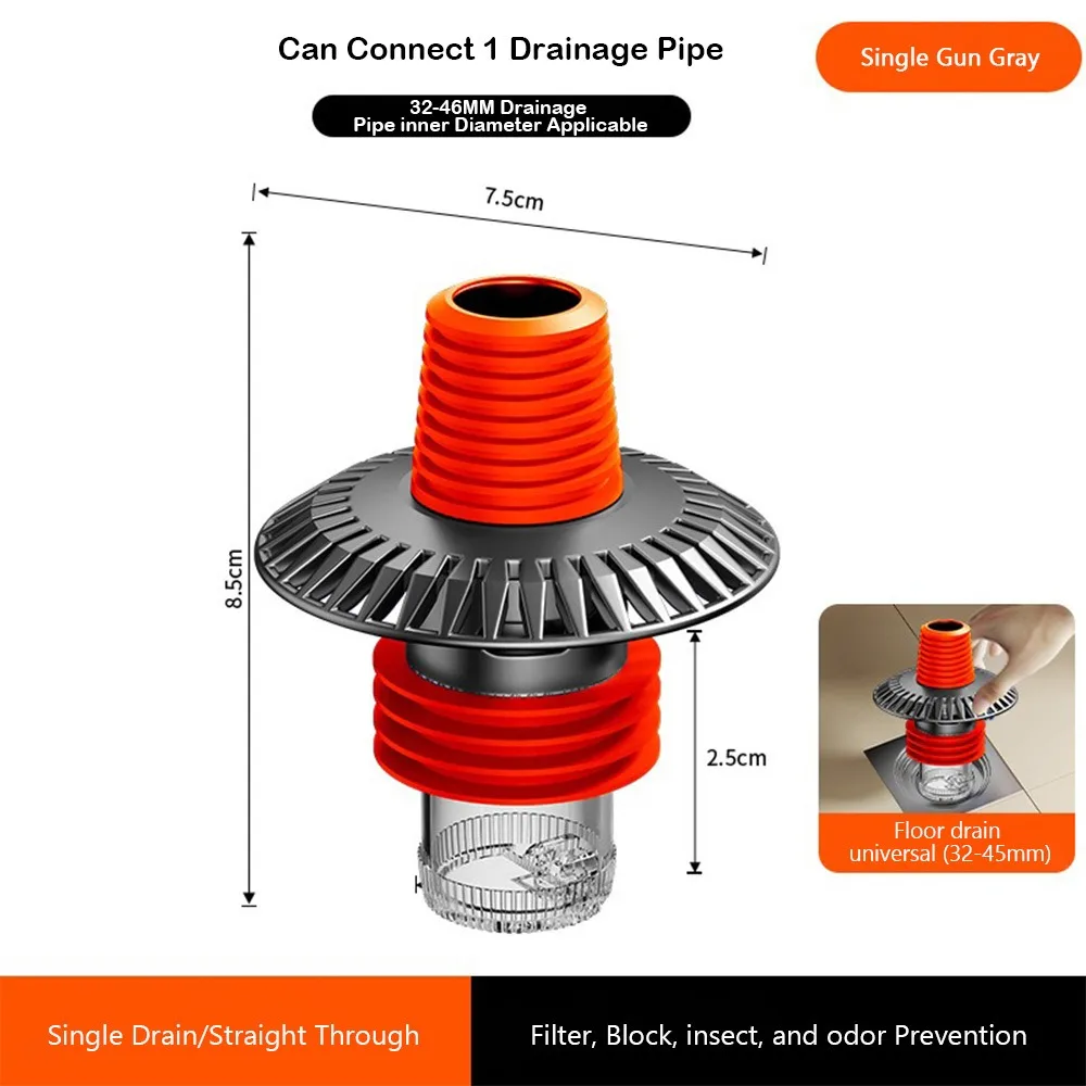 Durable Anti-odor Floor Drain Connector Multi Functional Multi-port Hose Adapter Sewer Drain Connector Universal
Durable Anti-odor Floor Drain Connector Multi Functional Multi-port Hose Adapter Sewer Drain Connector Universal