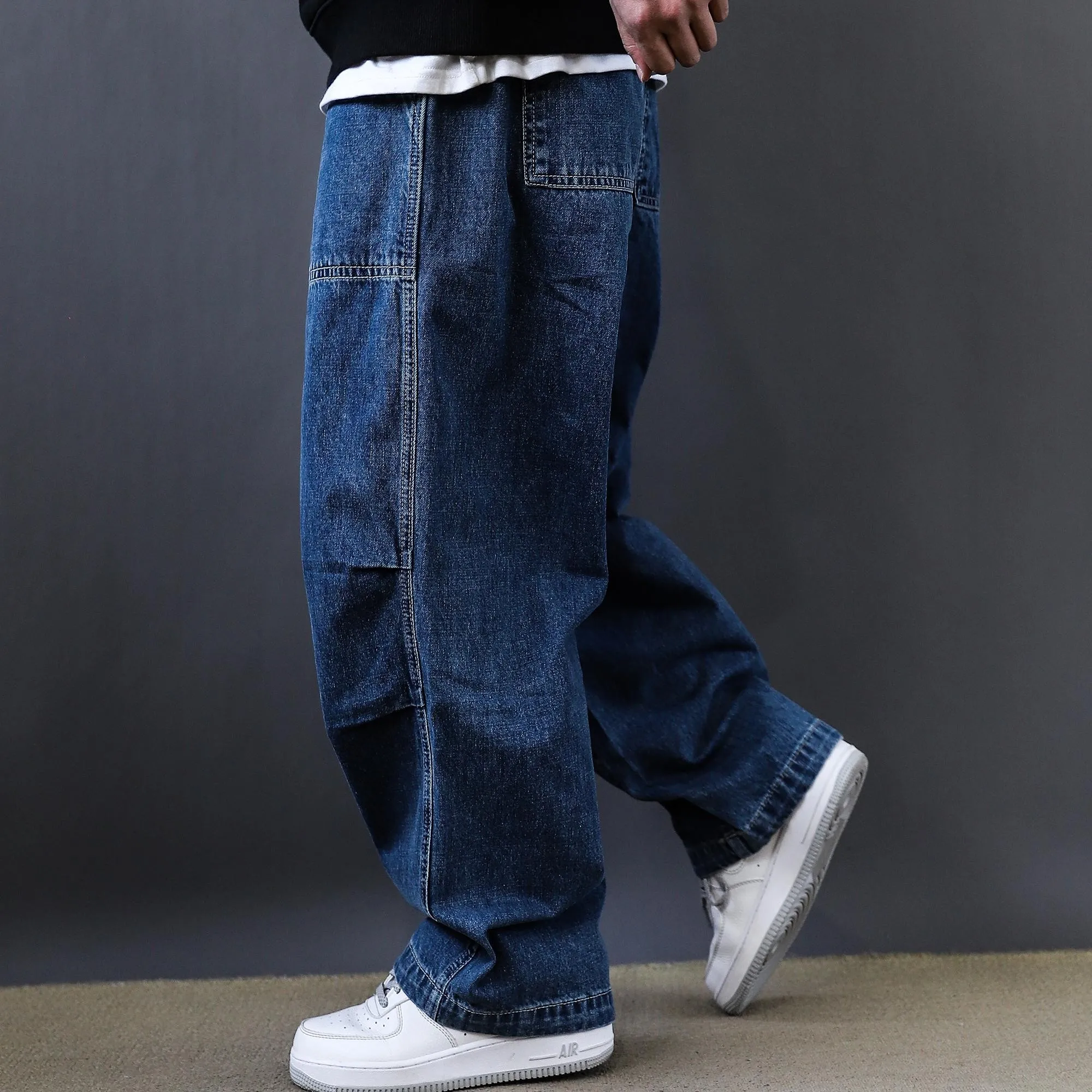 Large Size Men's Casual Washed Denim Workwear Jeans Loose Wide Leg Dad Pants American Retro Style Autumn Spring Fashion Brand
Large Size Men's Casual Washed Denim Workwear Jeans Loose Wide Leg Dad Pants American Retro Style Autumn Spring Fashion Brand