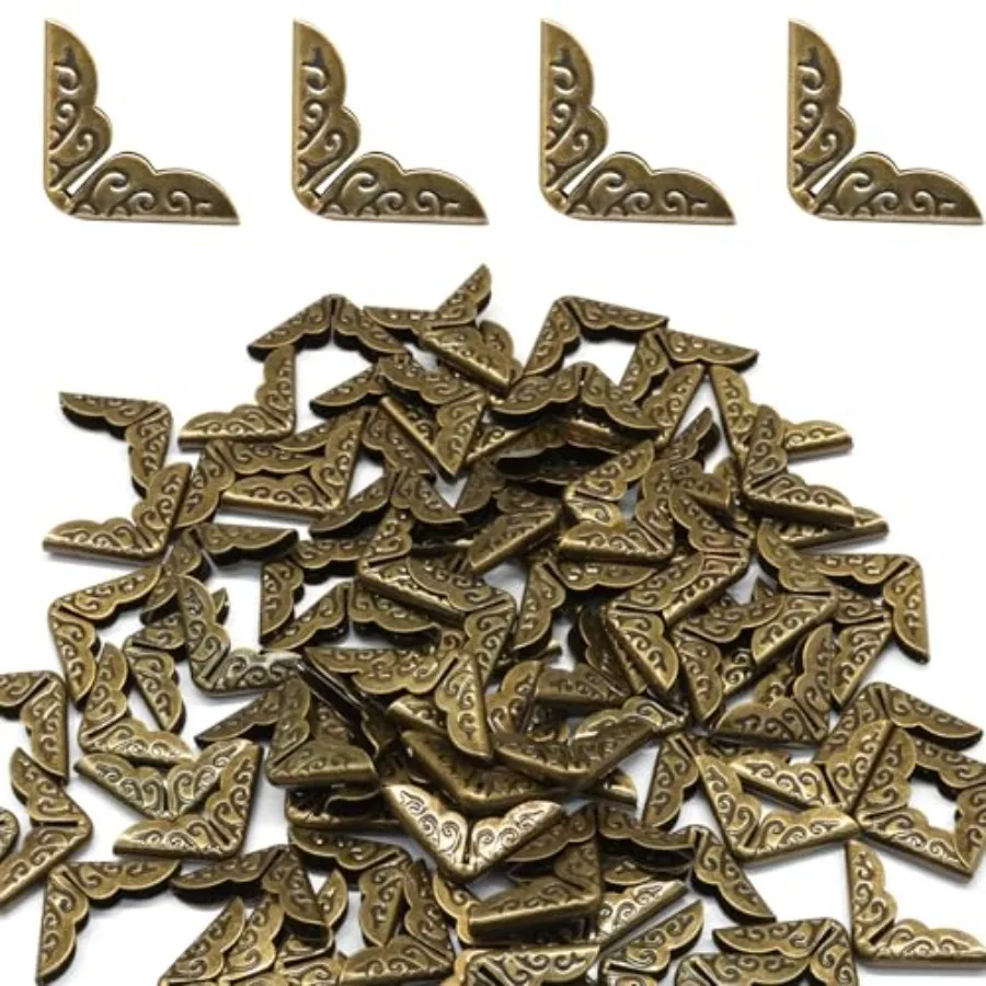 100pcs Vintage Metal Book Corner Protectors, Decorative Book for Notebook Scrapbook Menu File Folder
100pcs Vintage Metal Book Corner Protectors, Decorative Book for Notebook Scrapbook Menu File Folder