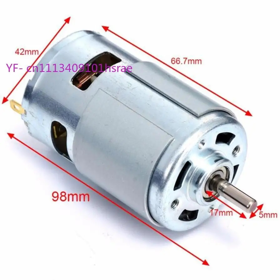 High Speed 775 Round Shaft Motor 12V 12000RPM High Power Ball Bearing Motor for Grinding Drilling CNC Power Generation
High Speed 775 Round Shaft Motor 12V 12000RPM High Power Ball Bearing Motor for Grinding Drilling CNC Power Generation