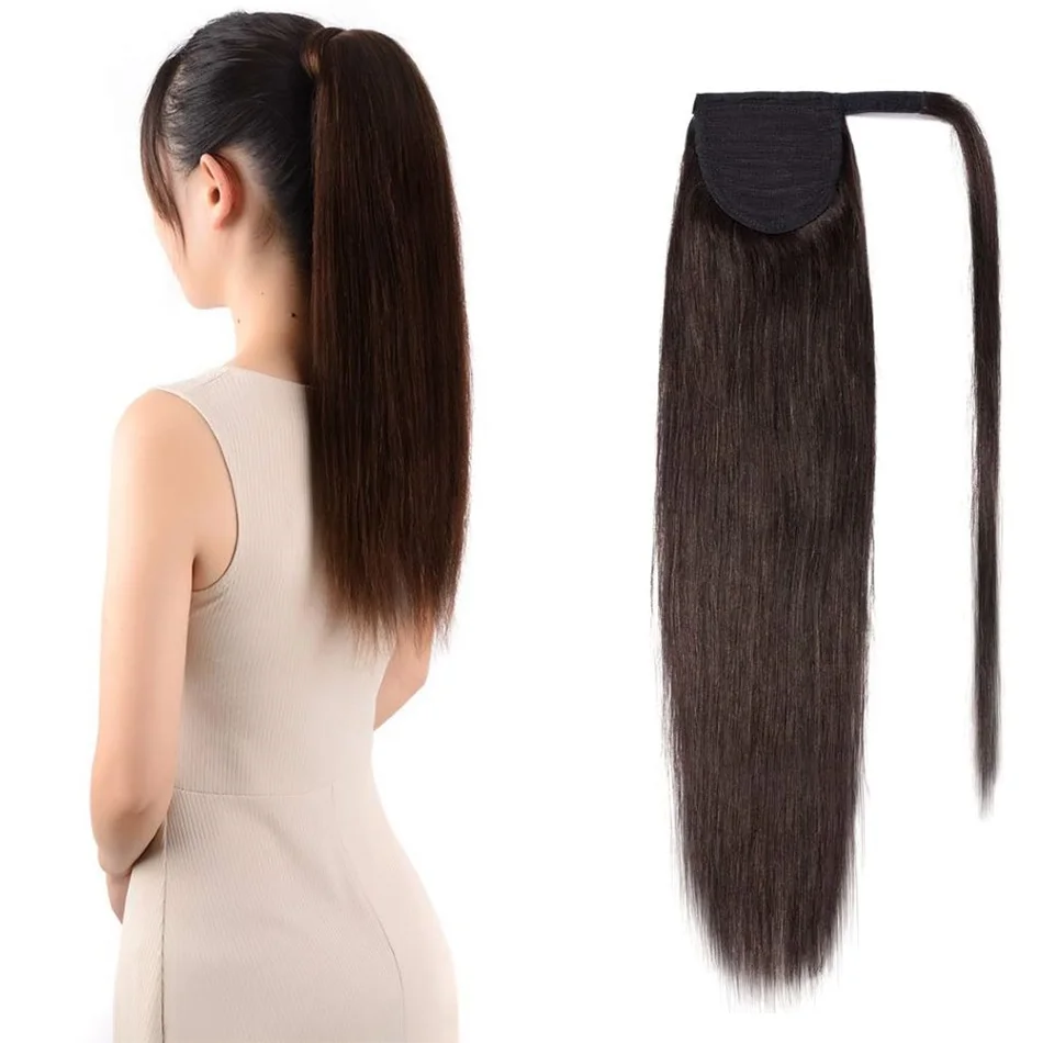 100% Human Hair Ponytail European Straight #2 Dark Brown 100gram Wrap Around Clip In Pony Tail Machine Remy Hair 16-26 Inches
100% Human Hair Ponytail European Straight #2 Dark Brown 100gram Wrap Around Clip In Pony Tail Machine Remy Hair 16-26 Inches