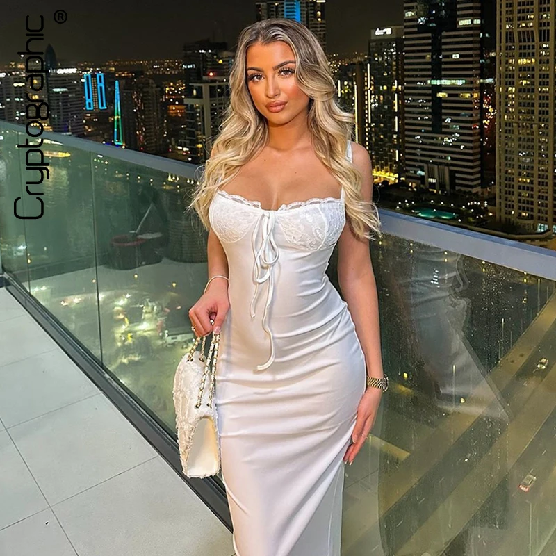 Cryptographic Lace Spliced Sexy Backless Elegant Tie Front Maxi Dresses Outfits for Women Club Party Gown Slit Dresses Vestidos
Cryptographic Lace Spliced Sexy Backless Elegant Tie Front Maxi Dresses Outfits for Women Club Party Gown Slit Dresses Vestidos