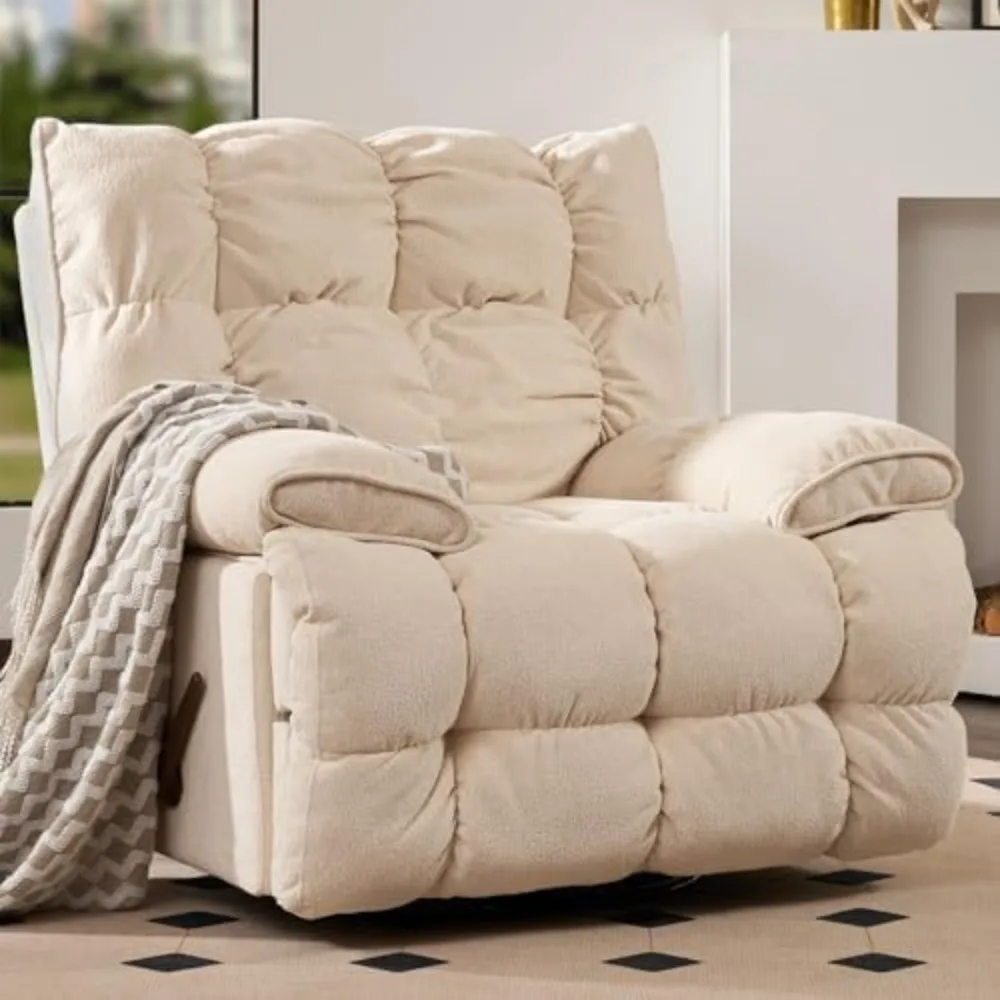 Oversized Manual Rocker Recliner Chair, Overstuffed Extra Wide Rocking Recliners, Swivel Rocker Recliner for Living Room, Soft P
Oversized Manual Rocker Recliner Chair, Overstuffed Extra Wide Rocking Recliners, Swivel Rocker Recliner for Living Room, Soft P