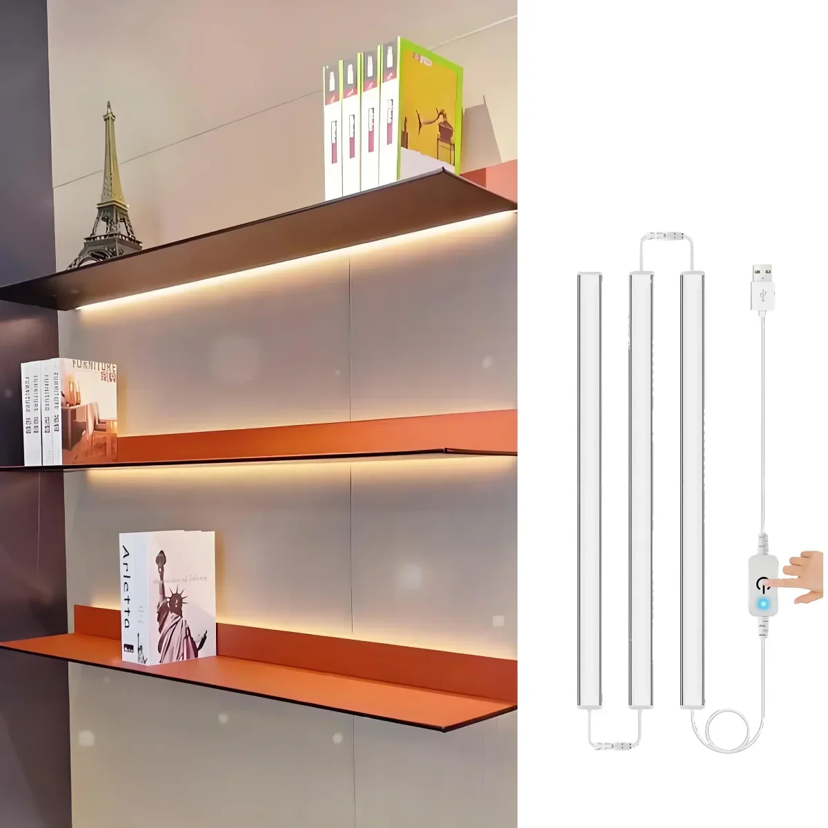 High Lumen LED Bar Light Tube 30CM 3PCS Set USB 5V With Dimmable Touch Sensor Switch Aluminum Alloy Shell For Kitchen Wall Shelf
High Lumen LED Bar Light Tube 30CM 3PCS Set USB 5V With Dimmable Touch Sensor Switch Aluminum Alloy Shell For Kitchen Wall Shelf