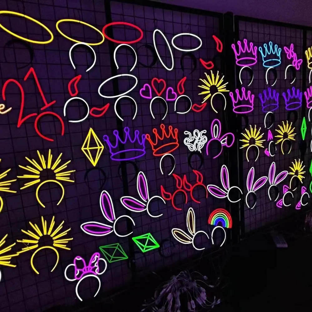 DIY Halloween Costume Custom Headband Neon Sign Party Hair Band Wedding Birthday Gift Halloween Christmas Private Neon Pattern
DIY Halloween Costume Custom Headband Neon Sign Party Hair Band Wedding Birthday Gift Halloween Christmas Private Neon Pattern