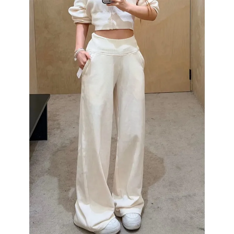 Women's Wide-Leg Pants - High Waist Elastic Waistband Casual Trousers with Side Zippers
Women's Wide-Leg Pants - High Waist Elastic Waistband Casual Trousers with Side Zippers