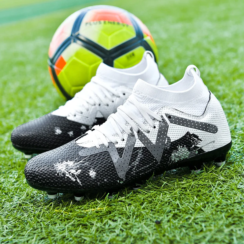 AG FG Athletic Soccer cleats PU Fabric Comfort Upper TPU Anti-slip Long Studs Sole Reliable Quality Adult Kids Training Shoes
AG FG Athletic Soccer cleats PU Fabric Comfort Upper TPU Anti-slip Long Studs Sole Reliable Quality Adult Kids Training Shoes