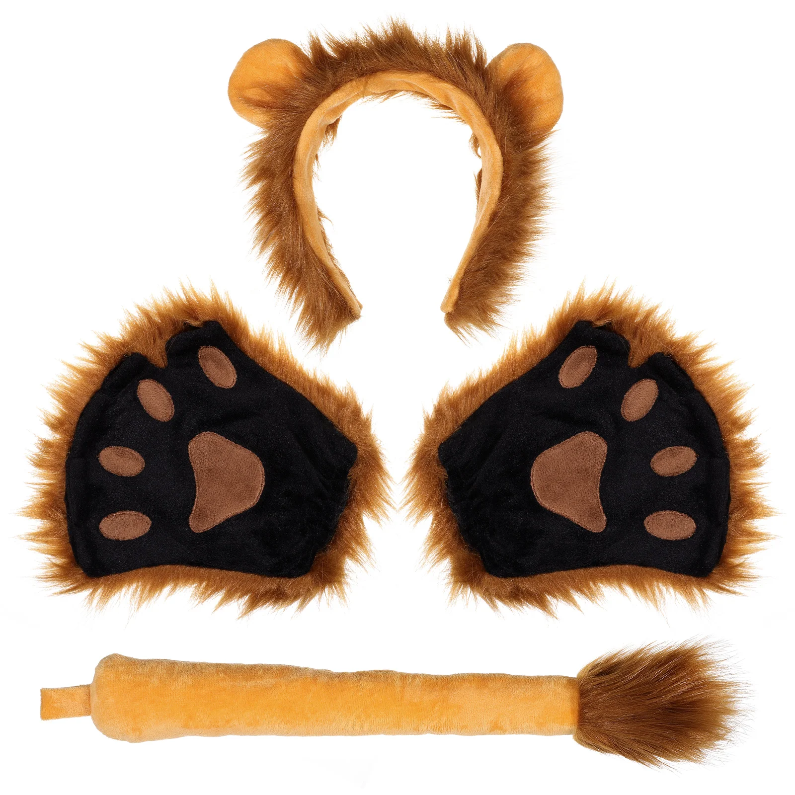 Lion Ears Headband Fingerless Gloves Lion Tail Set Halloween Costume Adult Baby Toddler Animal Cosplay Accessories Embroidered
Lion Ears Headband Fingerless Gloves Lion Tail Set Halloween Costume Adult Baby Toddler Animal Cosplay Accessories Embroidered