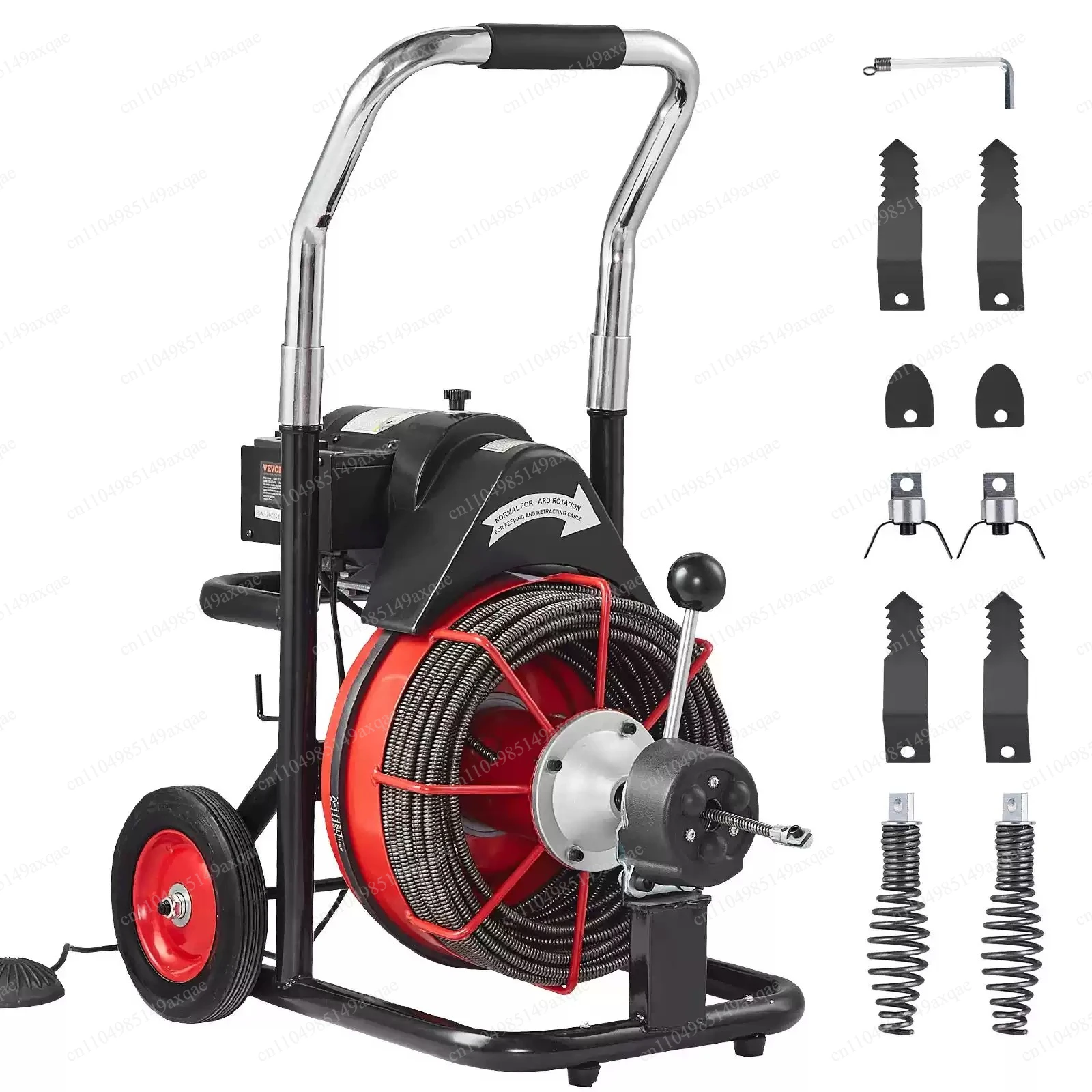 Electric Drain Cleaner Machine 75 Ft X 3/8 Inch Auto Feed for 1" to 4" Pipes 370W Open Drain Cleaning Tool
Electric Drain Cleaner Machine 75 Ft X 3/8 Inch Auto Feed for 1" to 4" Pipes 370W Open Drain Cleaning Tool