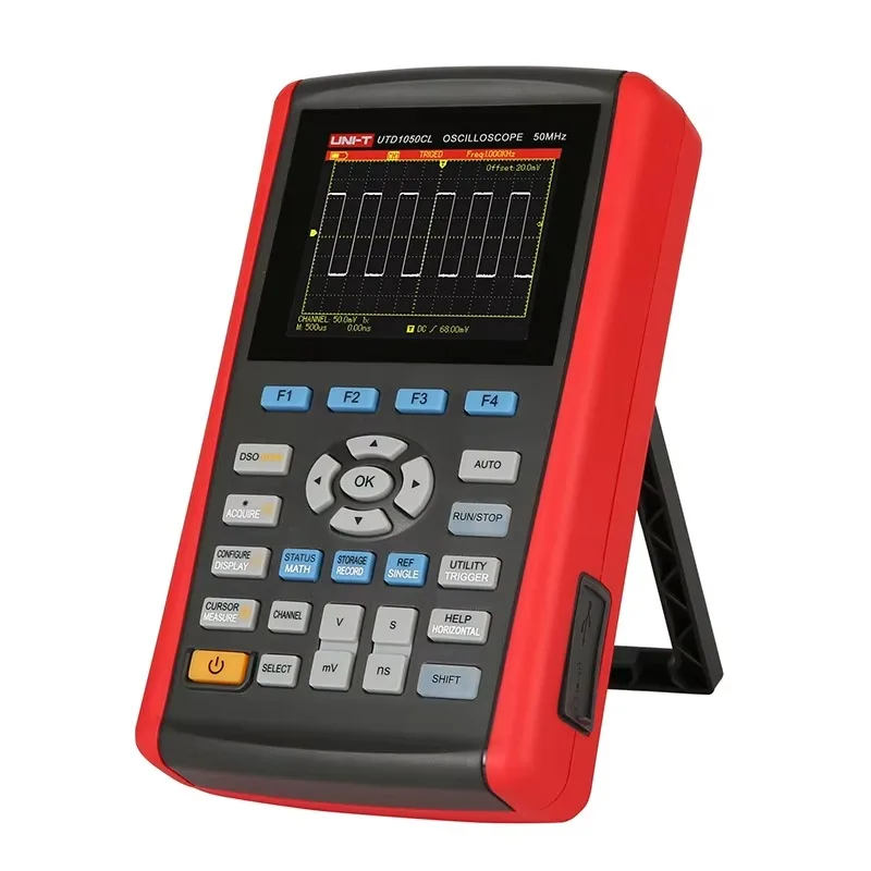 Un i-t UTD1050CL Series 1-канальный портативный цифровой запоминающий осциллограф 50 МГц Экономические инструменты
Un i-t UTD1050CL Series 1-канальный портативный цифровой запоминающий осциллограф 50 МГц Экономические инструменты