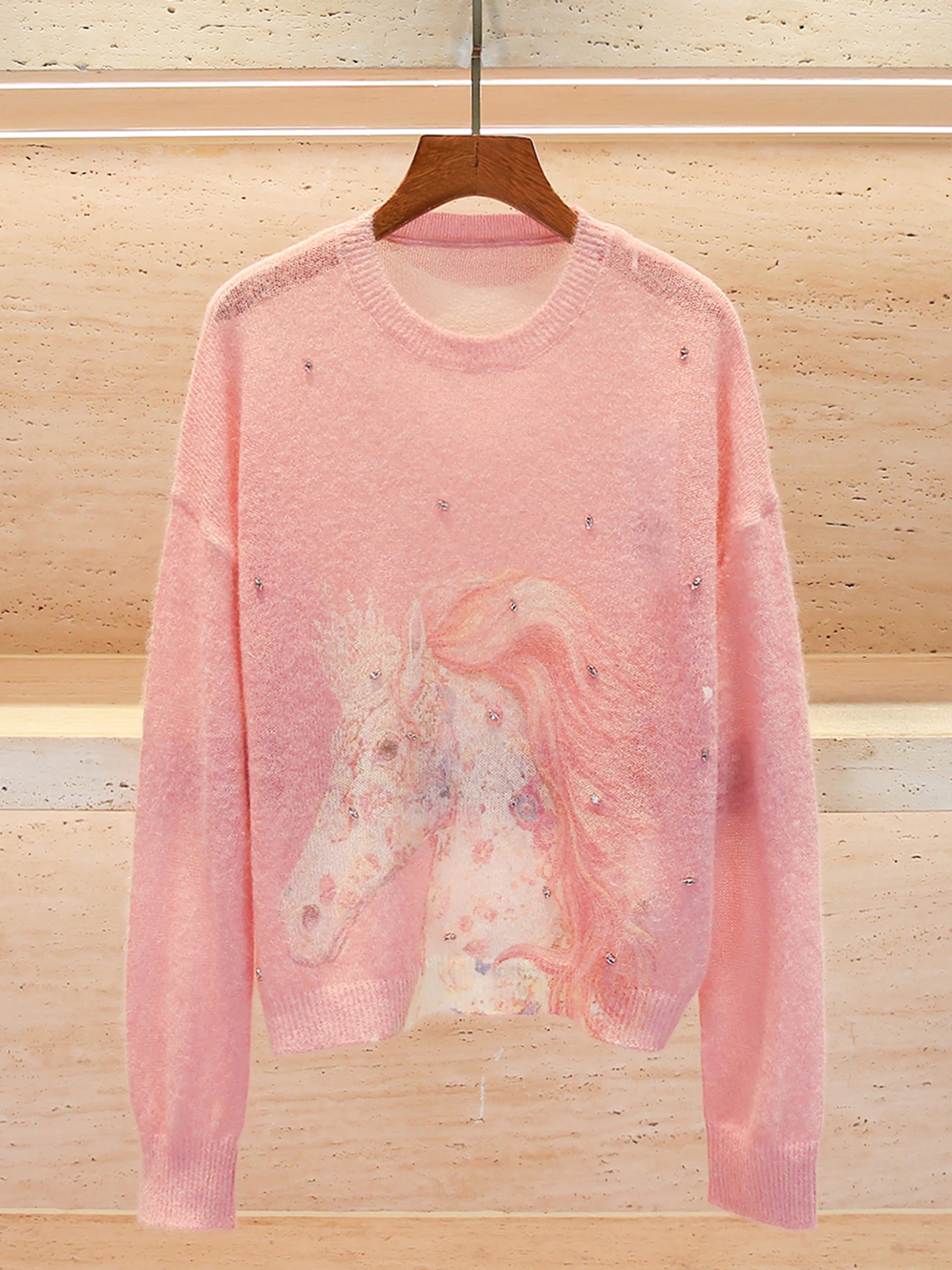 Sweet Tender Pink Print Knitted Top Women's Premium Spring Fashion Commute Style Regular Fit Soft Medium Thickness Long...
Sweet Tender Pink Print Knitted Top Women's Premium Spring Fashion Commute Style Regular Fit Soft Medium Thickness Long...